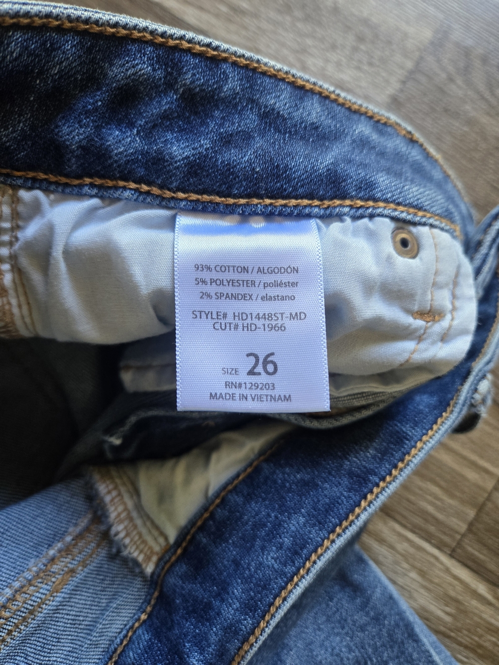 Hidden High Rise Tracey Straight Jean in Medium Blue Wash Women's Size 26 - Picture 7 of 10